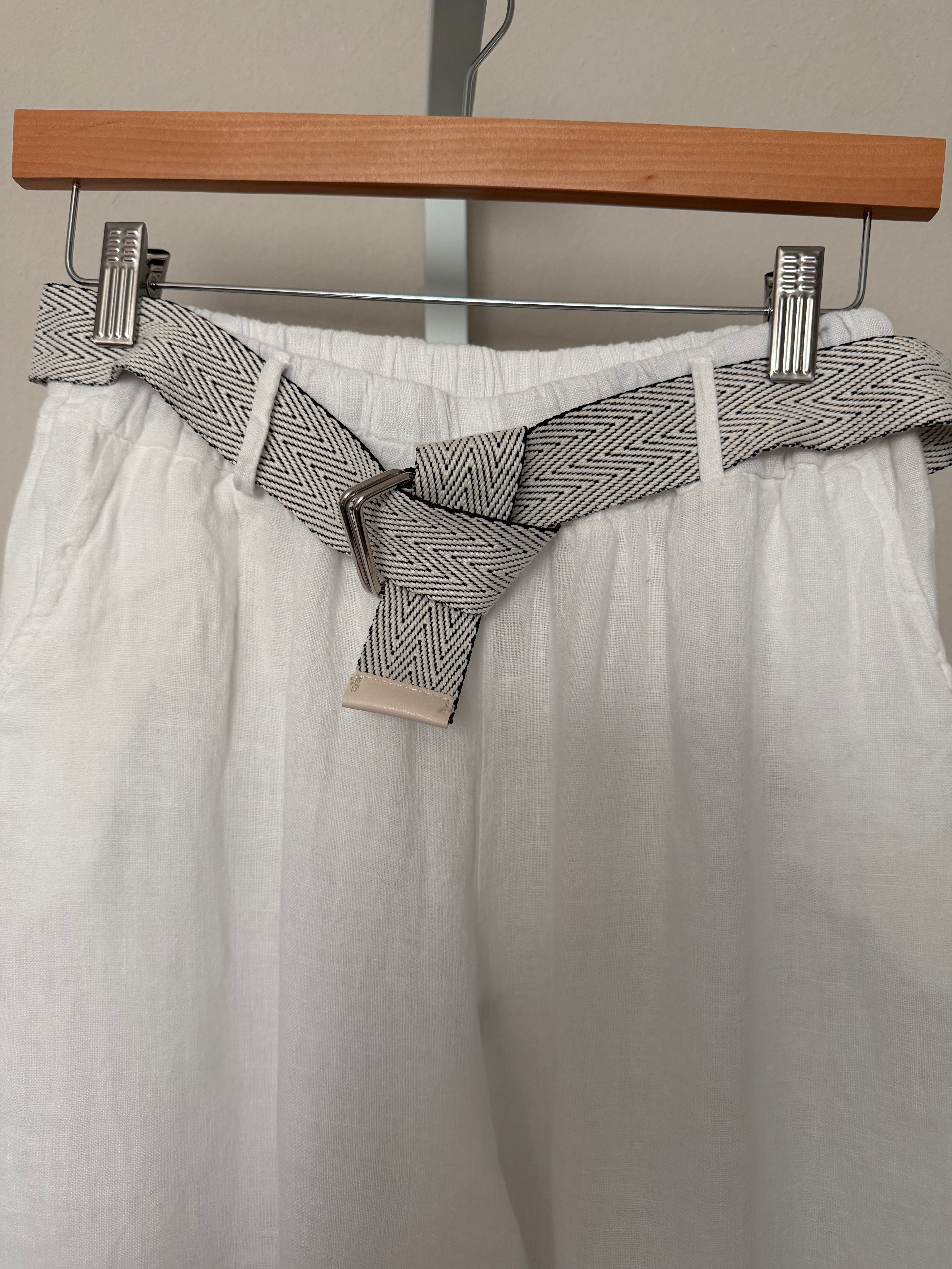 Made in Italy 100% Linen Top & Wide-Leg Pants Set