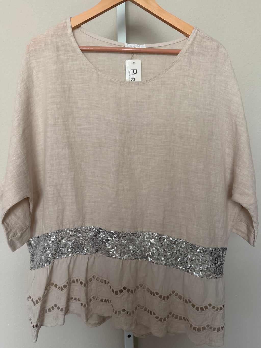 Made in Italy 100% Linen Top & Wide-Leg Pants Set