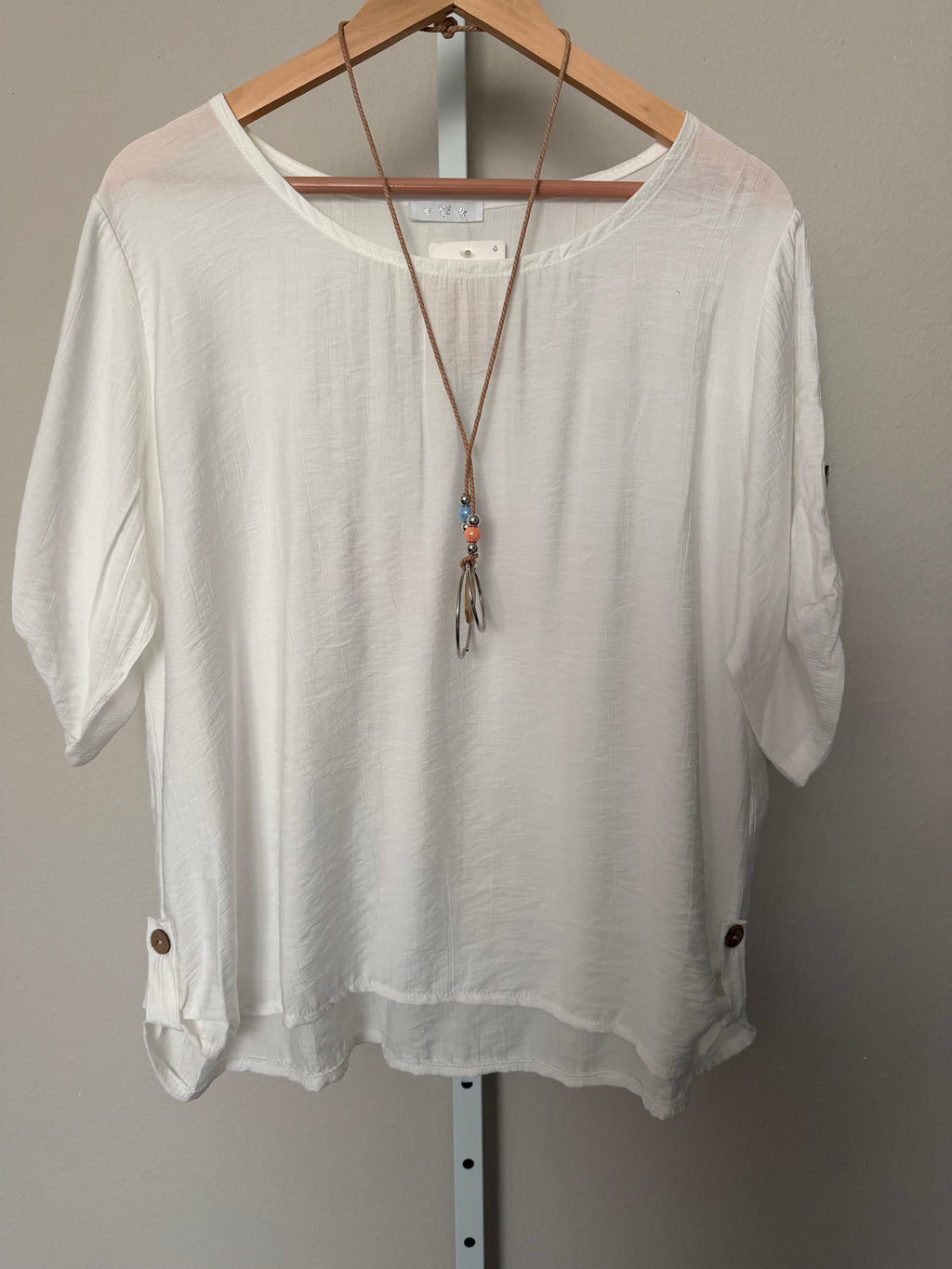 Made in Italy 100% Viscose Top & Wide-Leg Pants Set