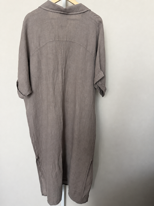 Made in Italy 100% Linen Relaxed Maxi Dress