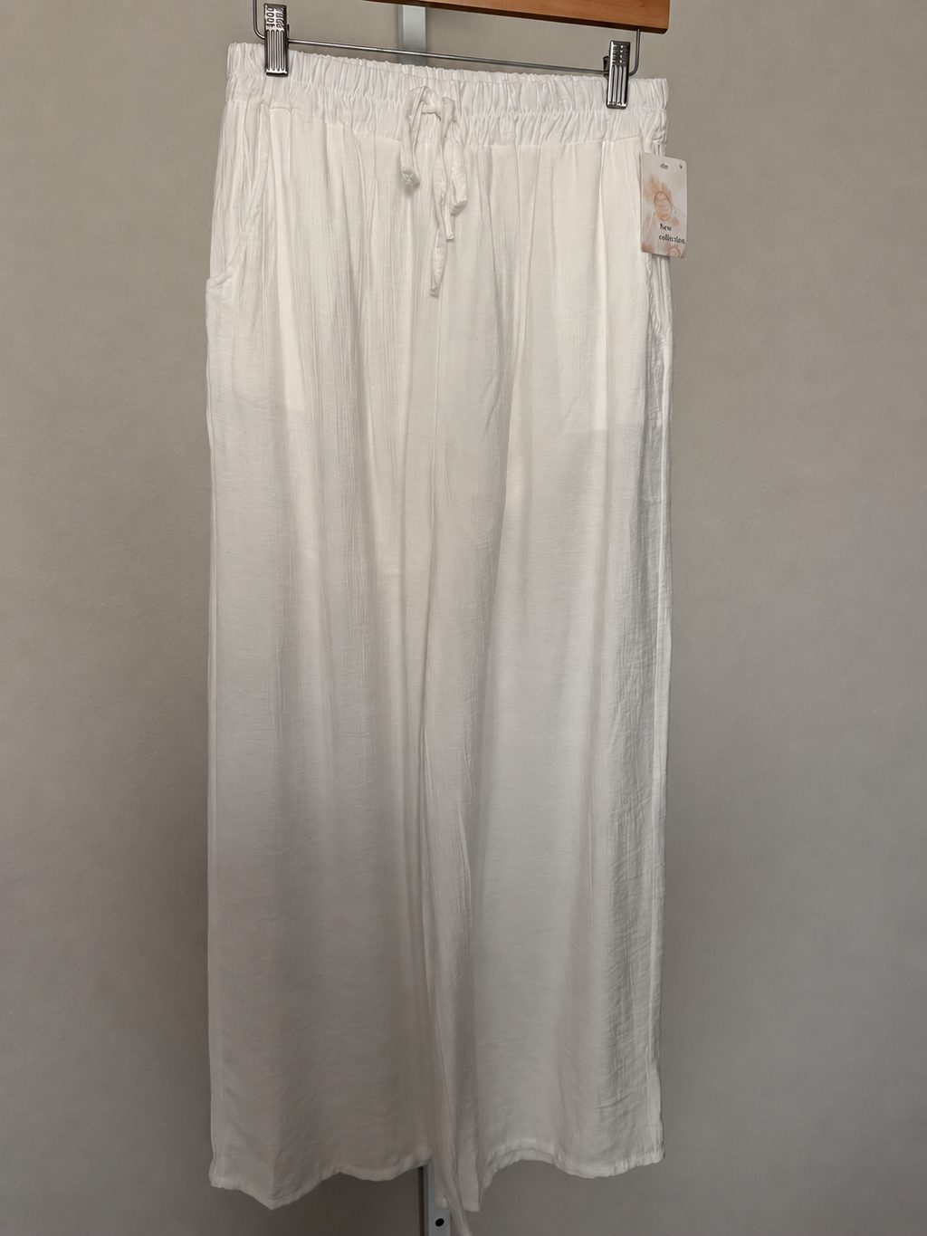 Made in Italy 100% Viscose Top & Wide-Leg Pants Set