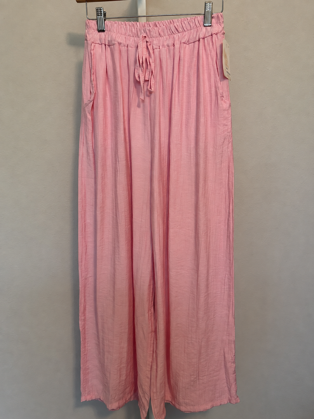 Made in Italy 100% Viscose Top & Wide-Leg Pants Set