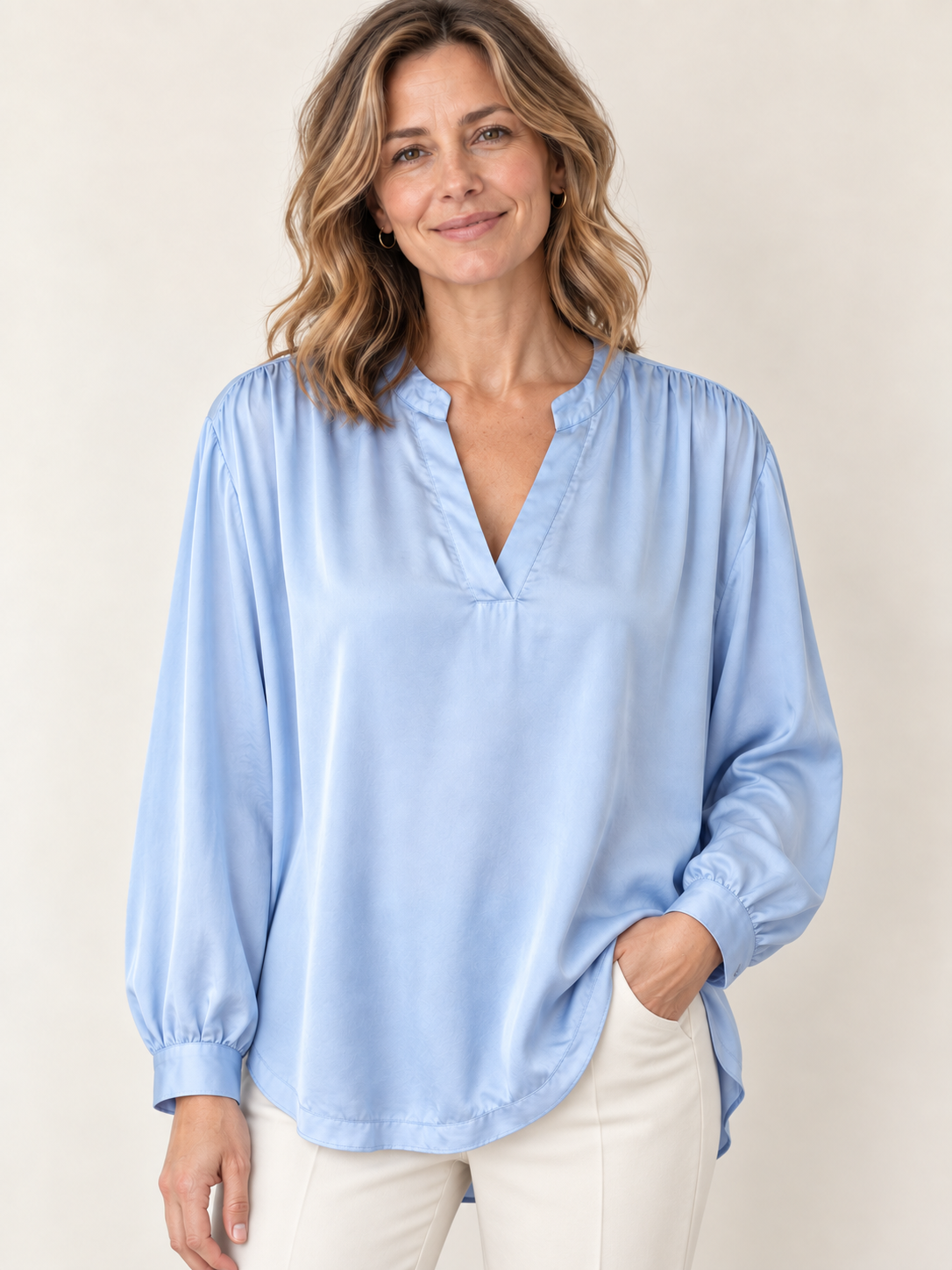 Made in Italy Silky-Soft 100% Viscose Blouse